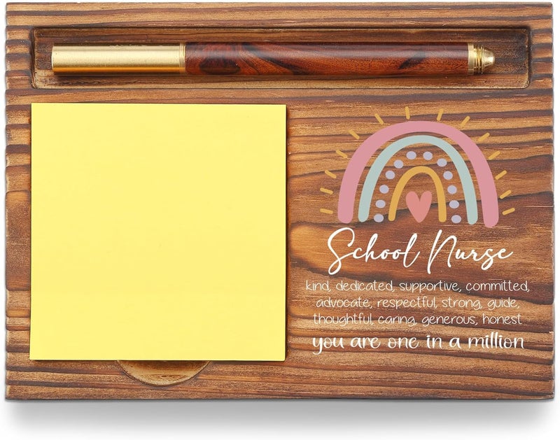 YODOCAMP School Nurse Sticky Note Holder, Inspirational Appreciation Gift for School Nurses, School Desk Organizer, Thank You Gift for Nurses Desk Accessory TZP135 - Image 1